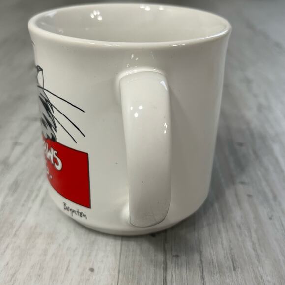 Sandra Boynton 8oz Coffee Tea Mug Keep Your Paws Off My Mug Grumpy Cat 1990 90s - Picture 3 of 6